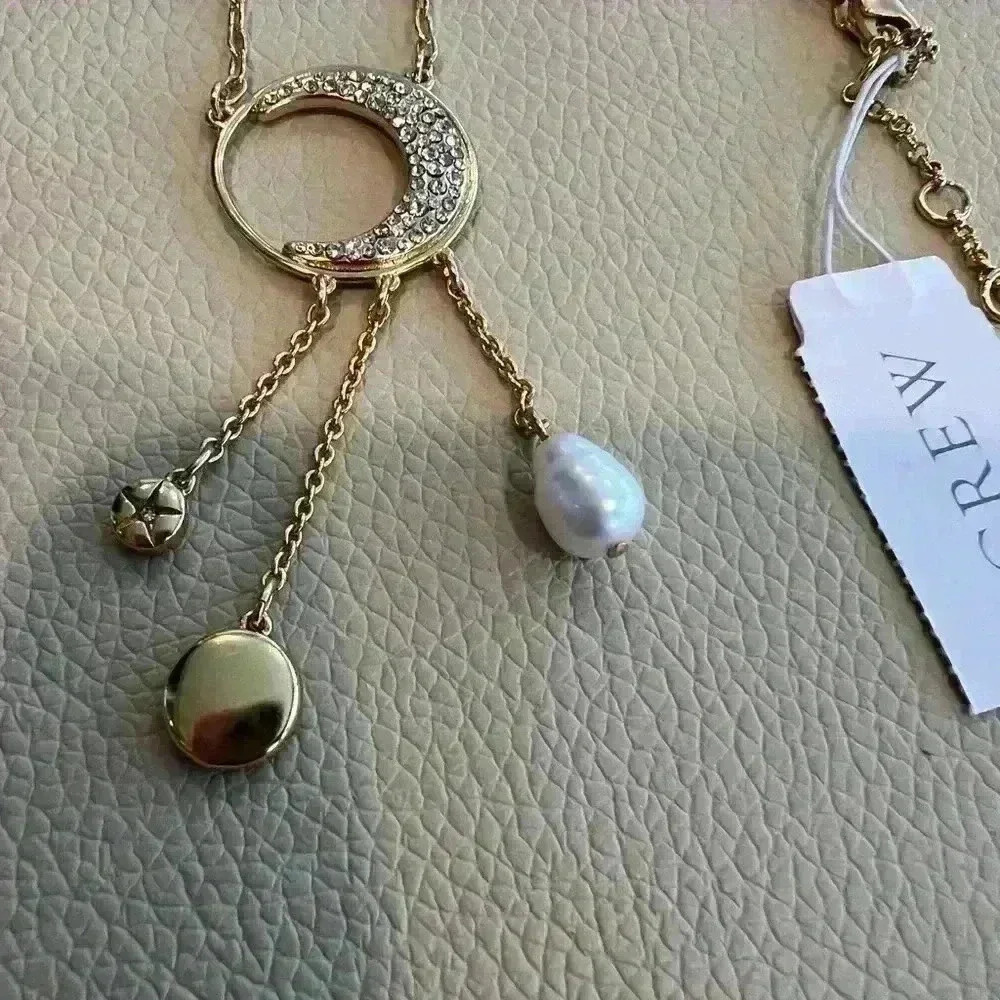 J Crew long charm necklace Crystal - Picture 7 of 7
